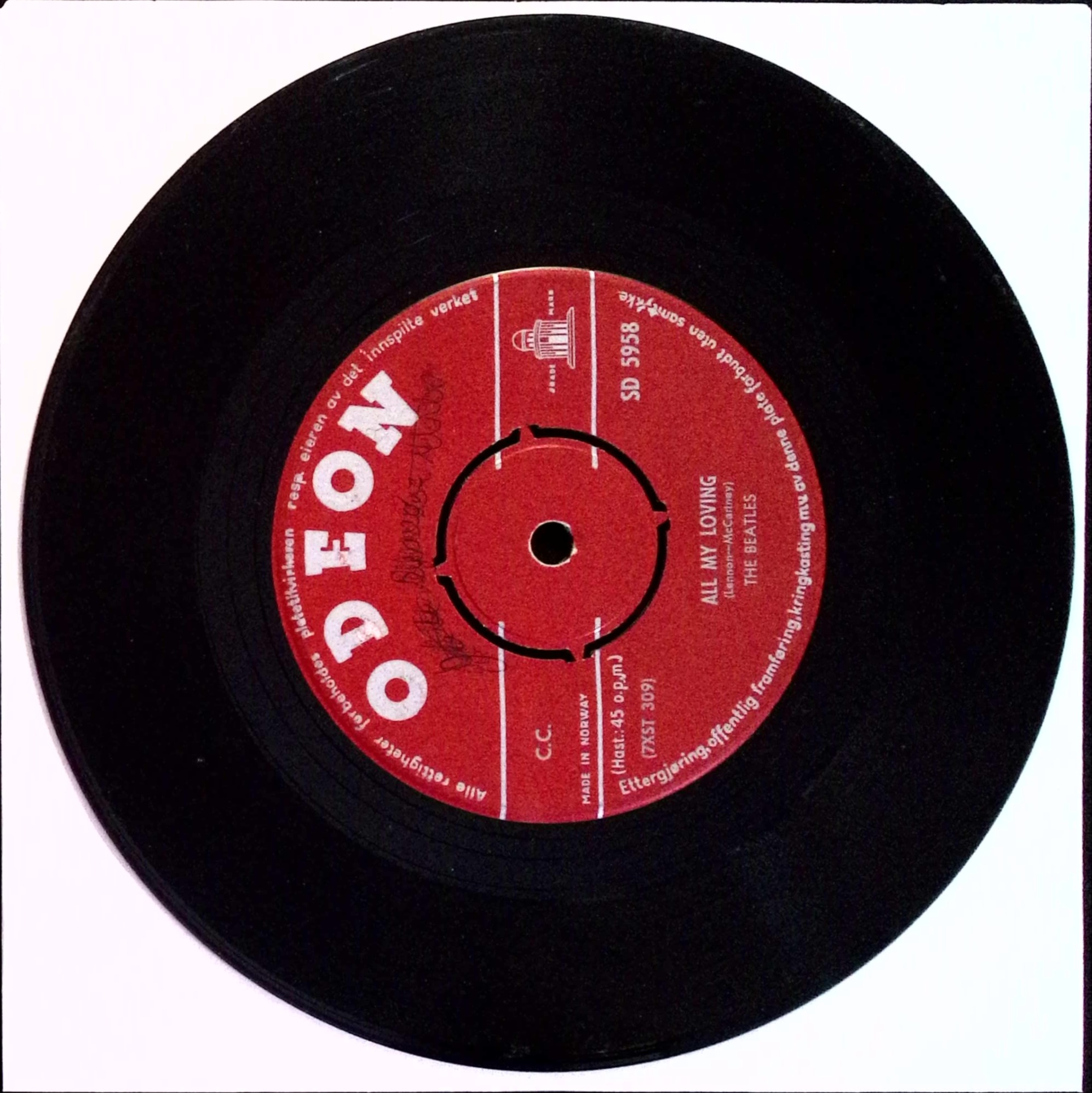 The Beatles - All My Loving / I Saw Her Standing There (Norway)