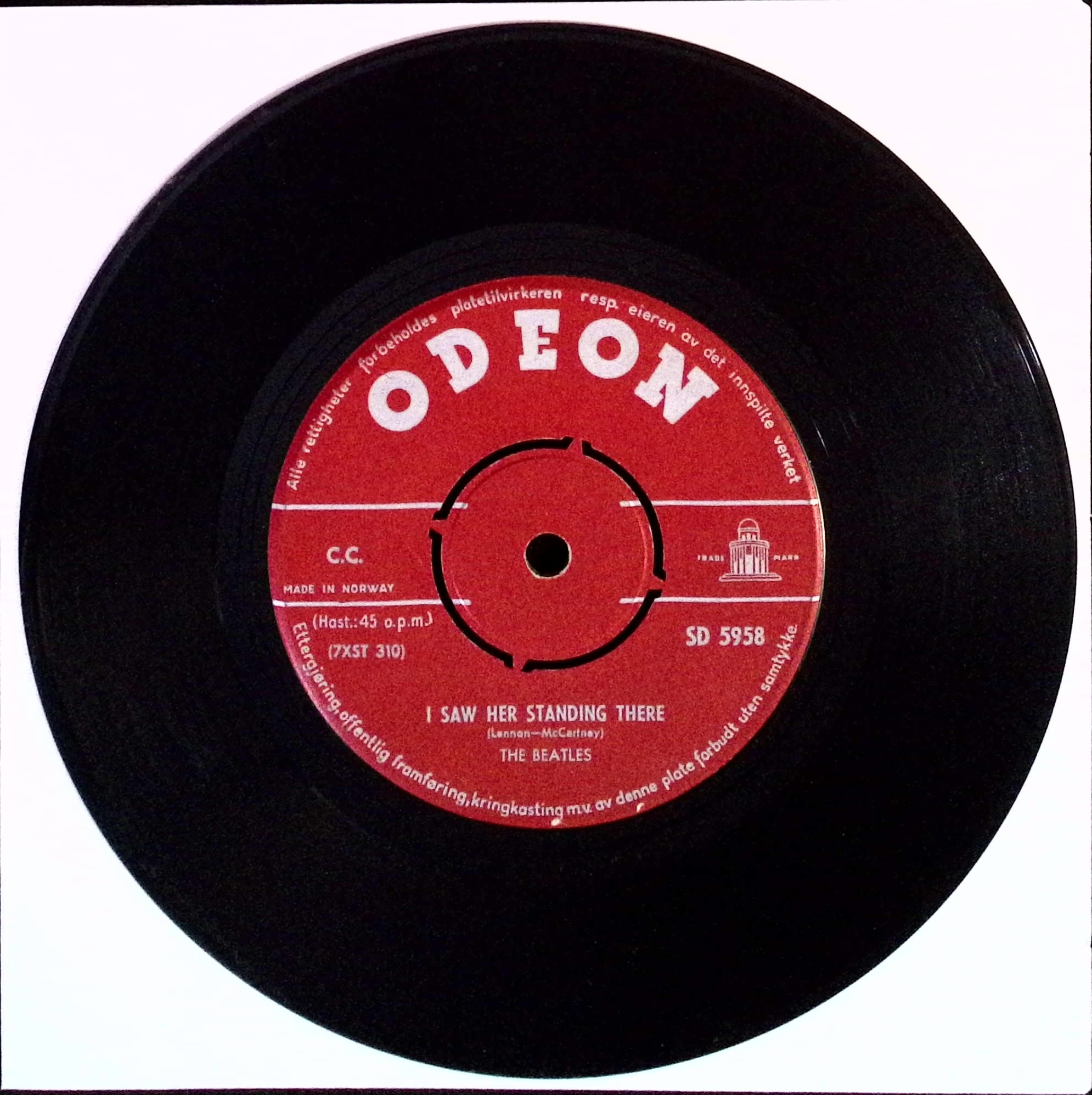 The Beatles - All My Loving / I Saw Her Standing There (Norway)