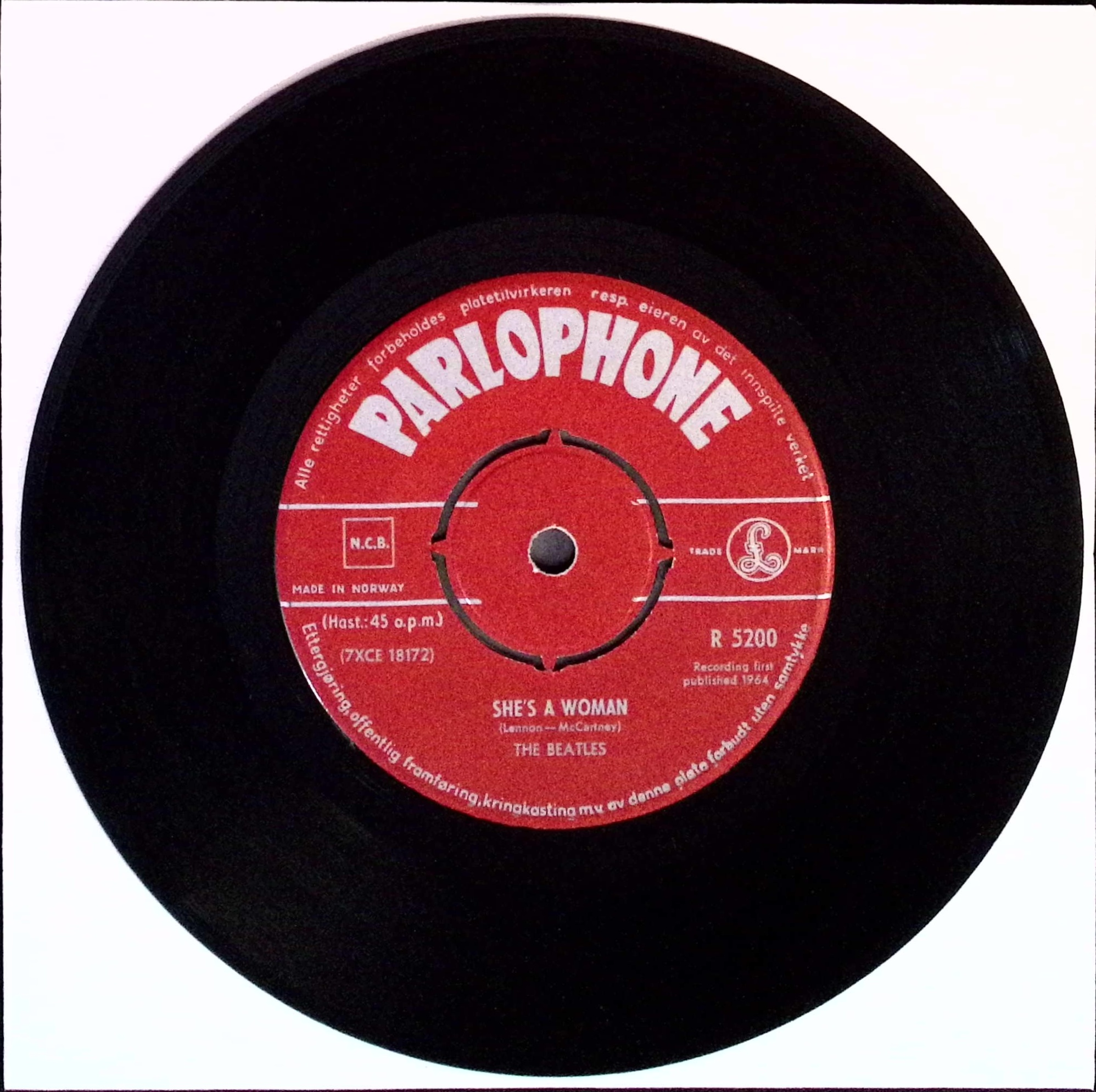 The Beatles - I Feel fine / She's a woman (Norway)