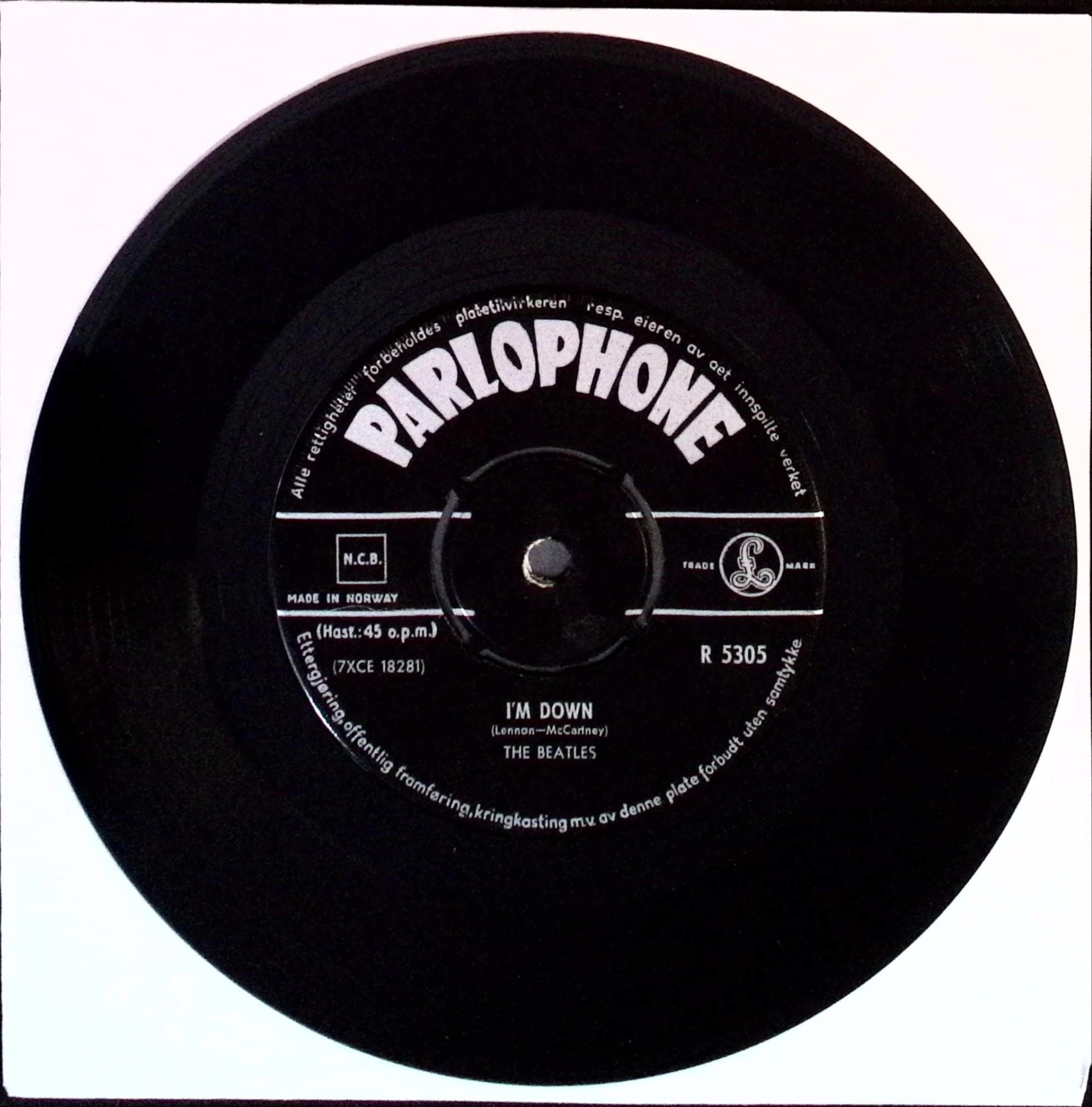 The Beatles - Help! / I'm down (Norway)