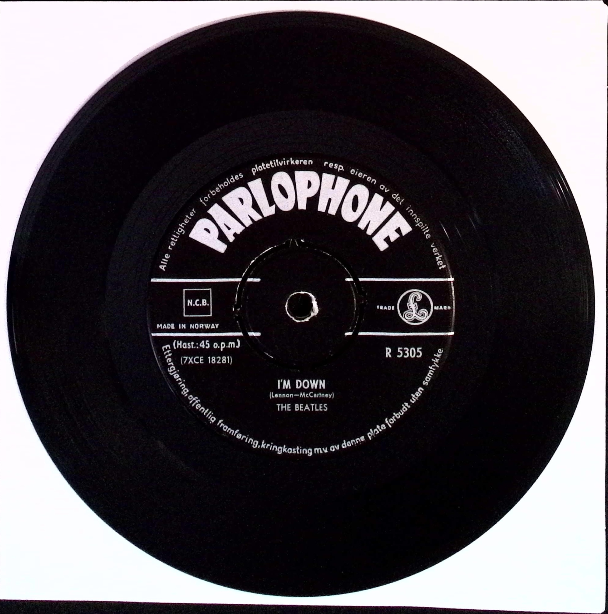 The Beatles - Help / I'm Down (Norway)