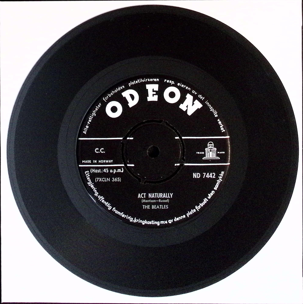 The Beatles - Act naturally / Yesterday (Norway)