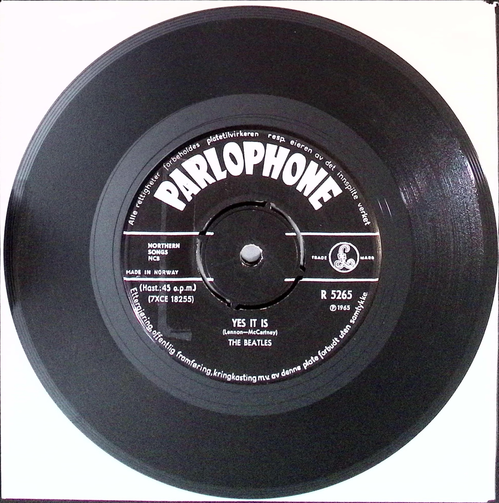 The Beatles - Ticket to ride / Yes it is (Norway)