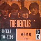 The Beatles - Ticket to ride / Yes it is (Norway)