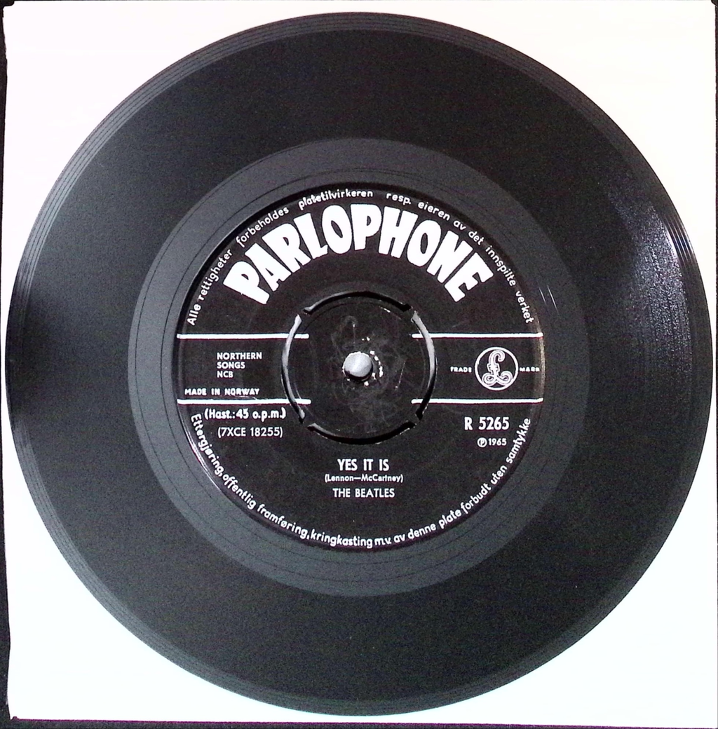 The Beatles - Ticket to ride / Yes it is (Norway)