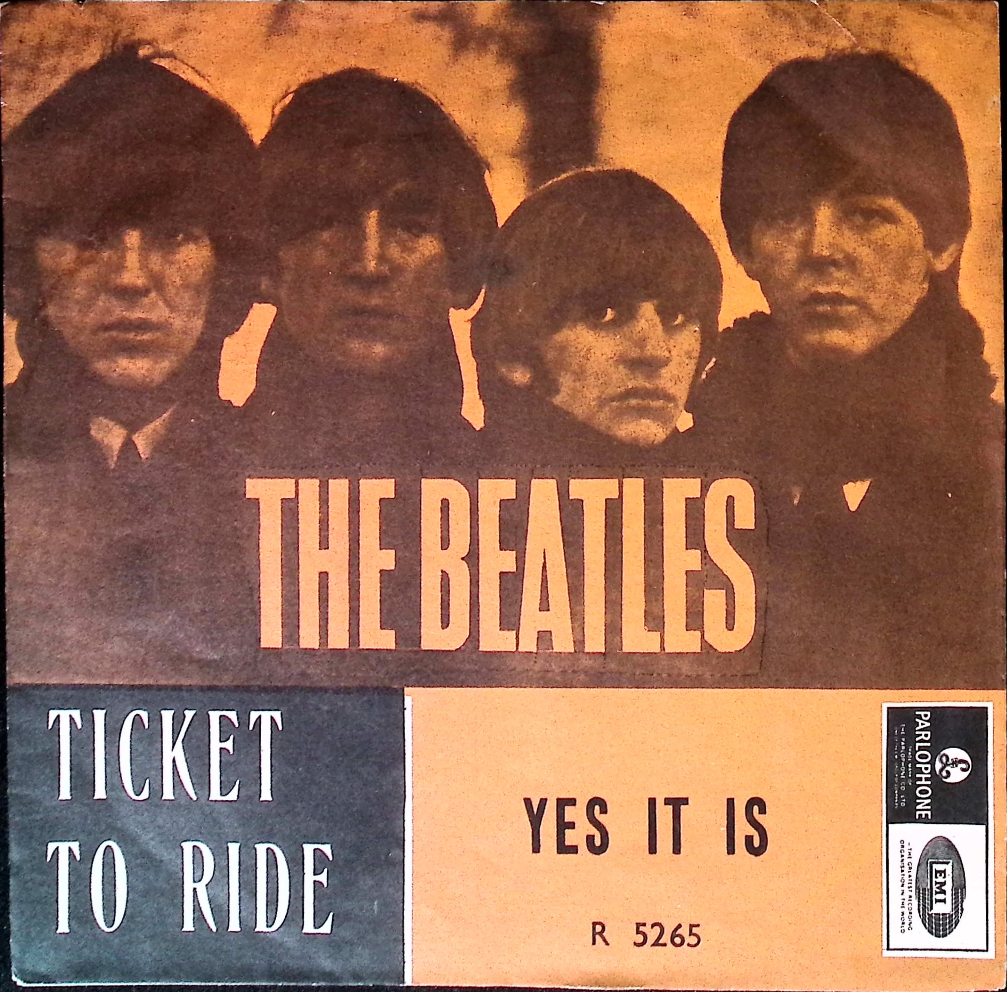 The Beatles - Ticket to ride / Yes it is (Norway)