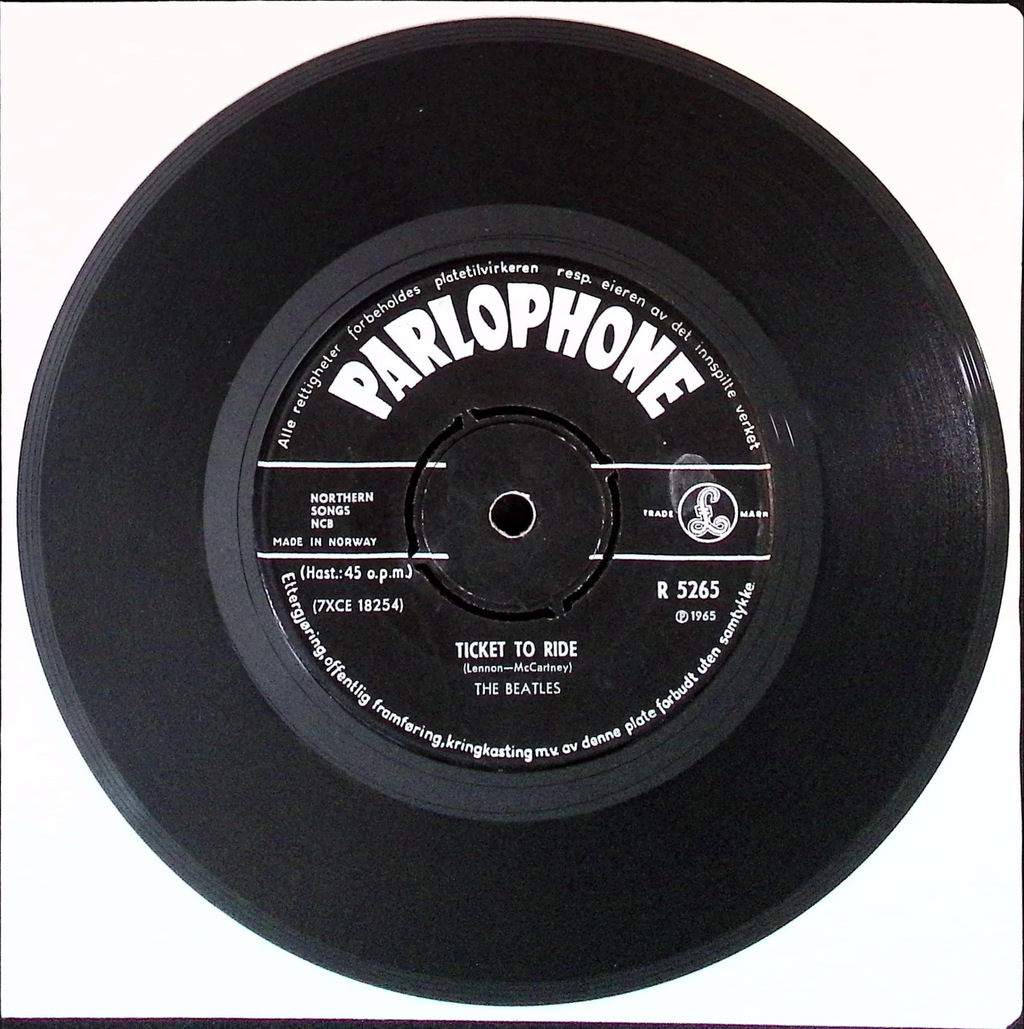 The Beatles - Ticket to ride / Yes it is (Norway)
