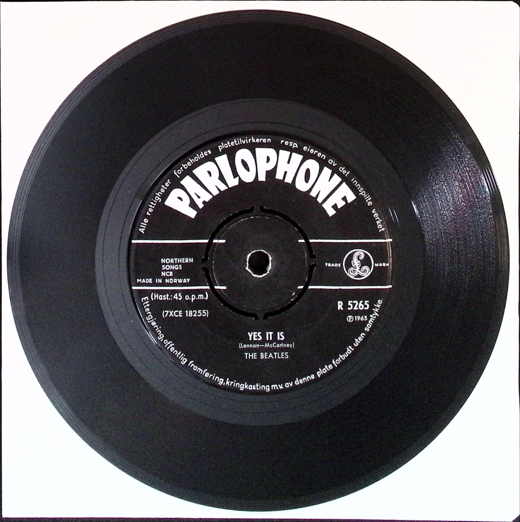 The Beatles - Ticket to ride / Yes it is (Norway)