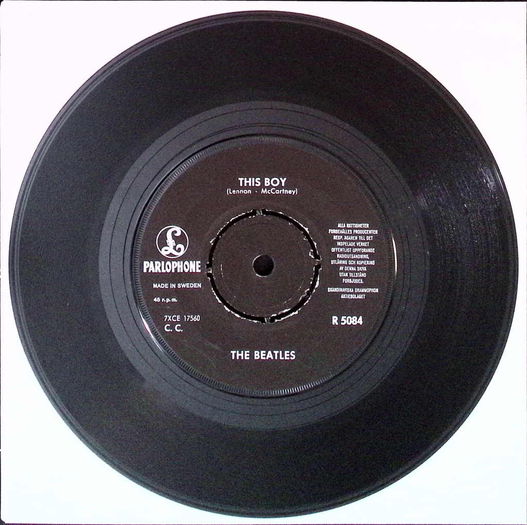 The Beatles - I Want To Hold Your Hand / This Boy (Sweden)