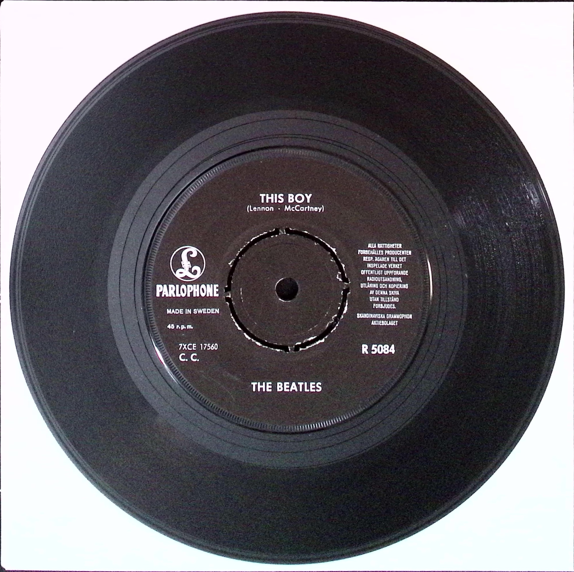 The Beatles - I Want To Hold Your Hand / This Boy (Sweden)