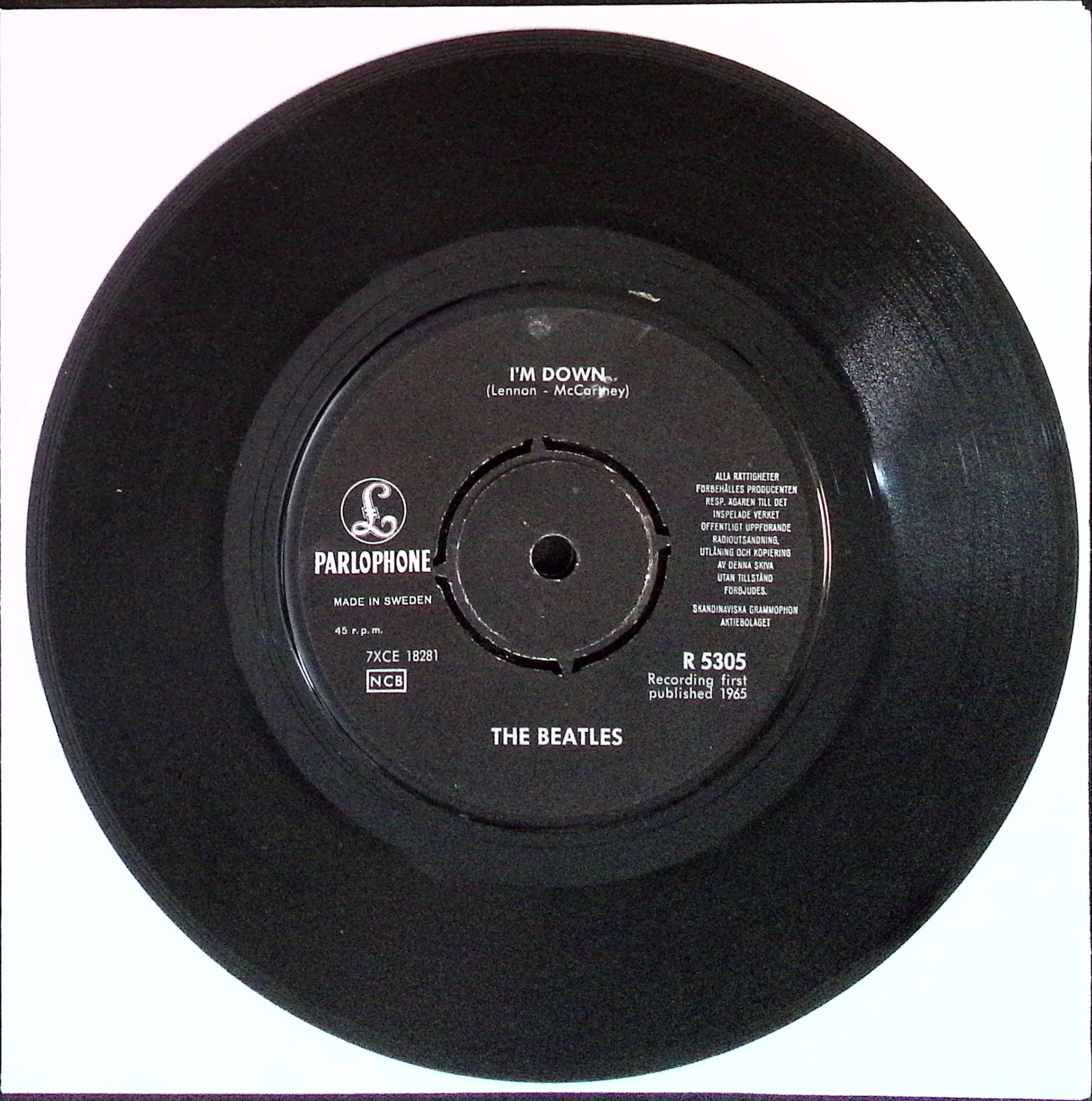 The Beatles - Help / I'm Down (Sweden)