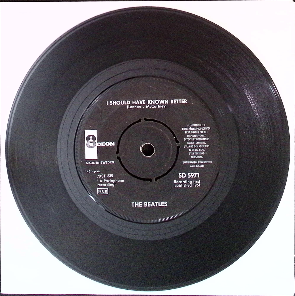 The Beatles - I Should Have Known Better / You Really Gotta Hold On Me (Sweden)