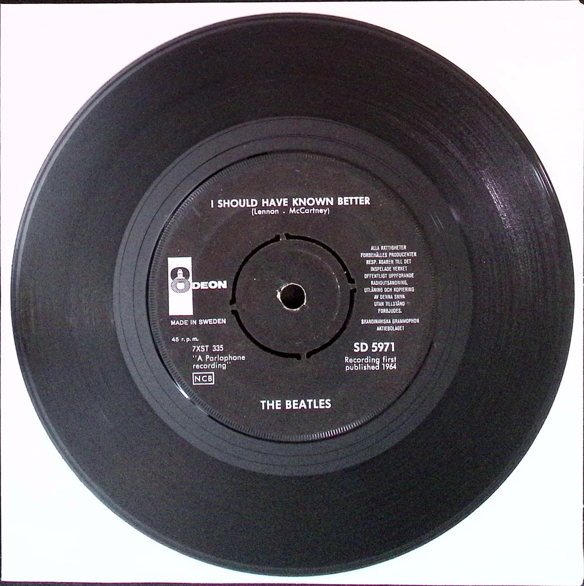 The Beatles - I Should Have Known Better / You Really Gotta Hold On Me (Sweden)