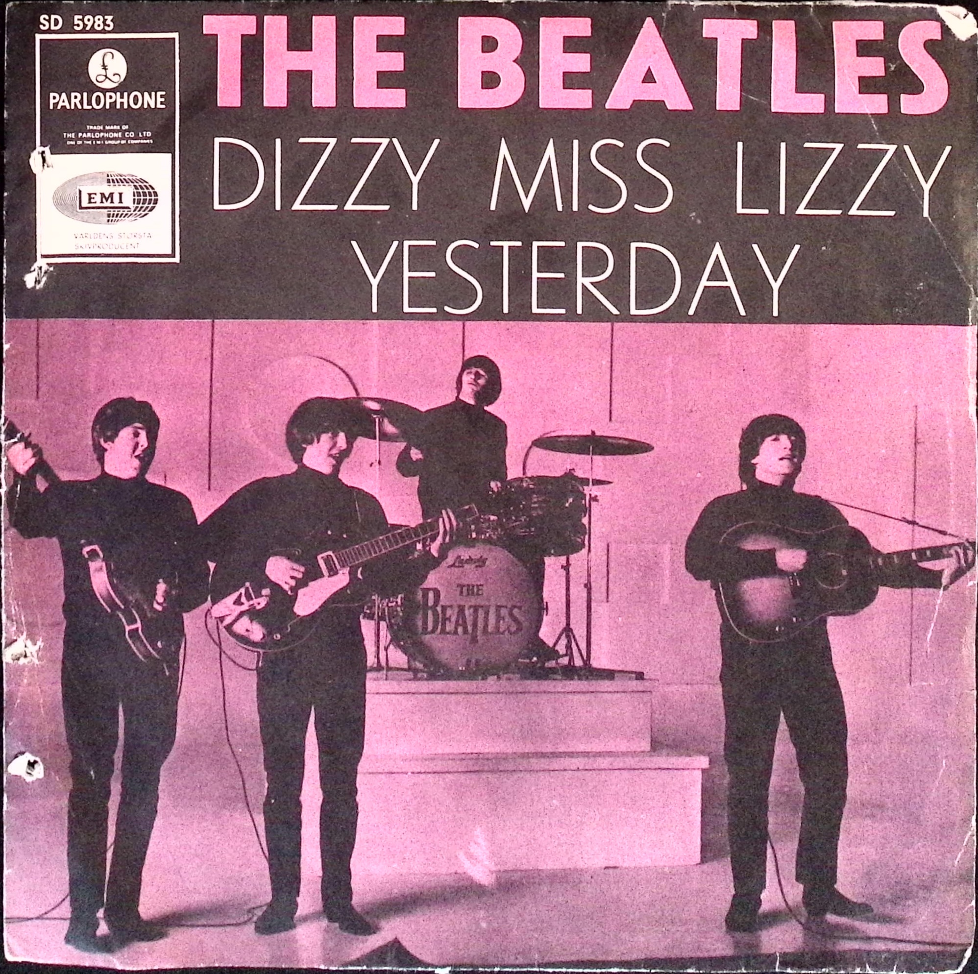 The Beatles - Dizzy Miss Lizzy / Yesterday (Sweden)