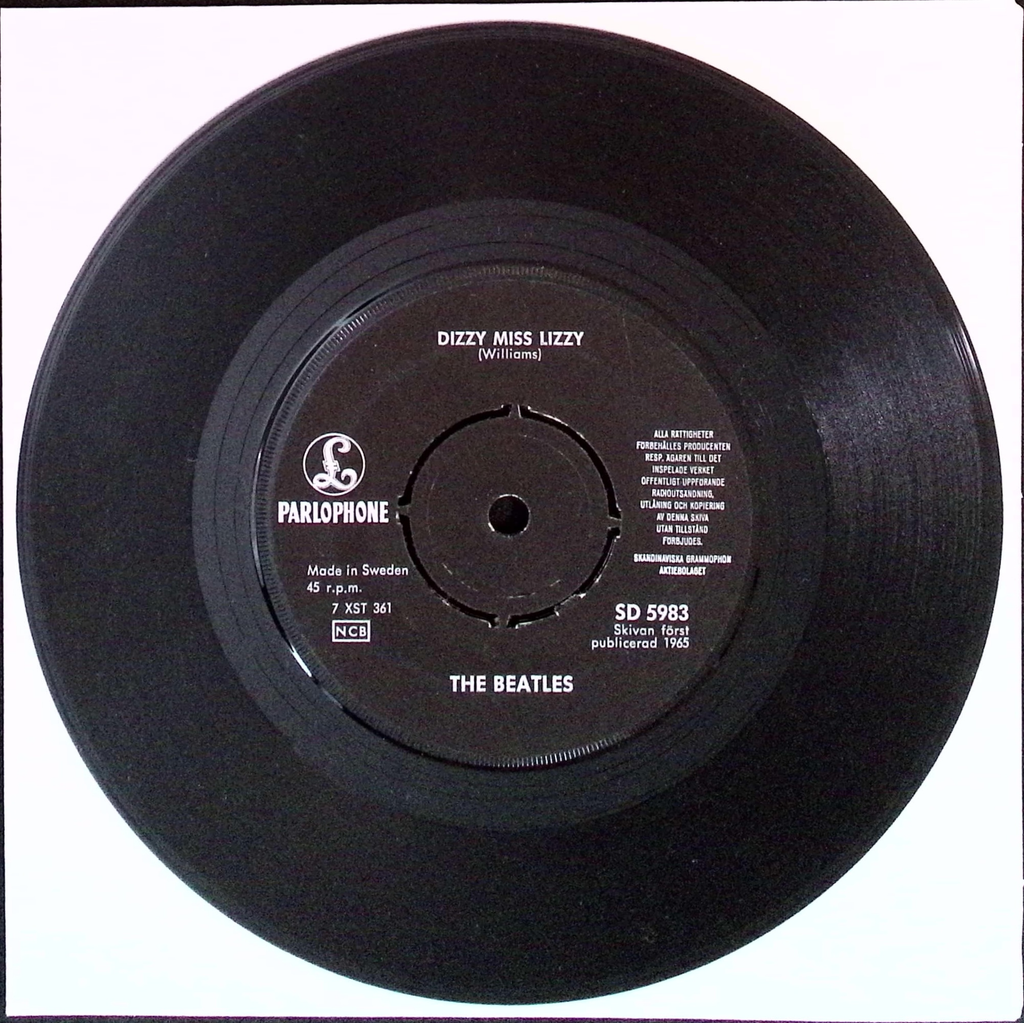The Beatles - Dizzy Miss Lizzy / Yesterday (Sweden)