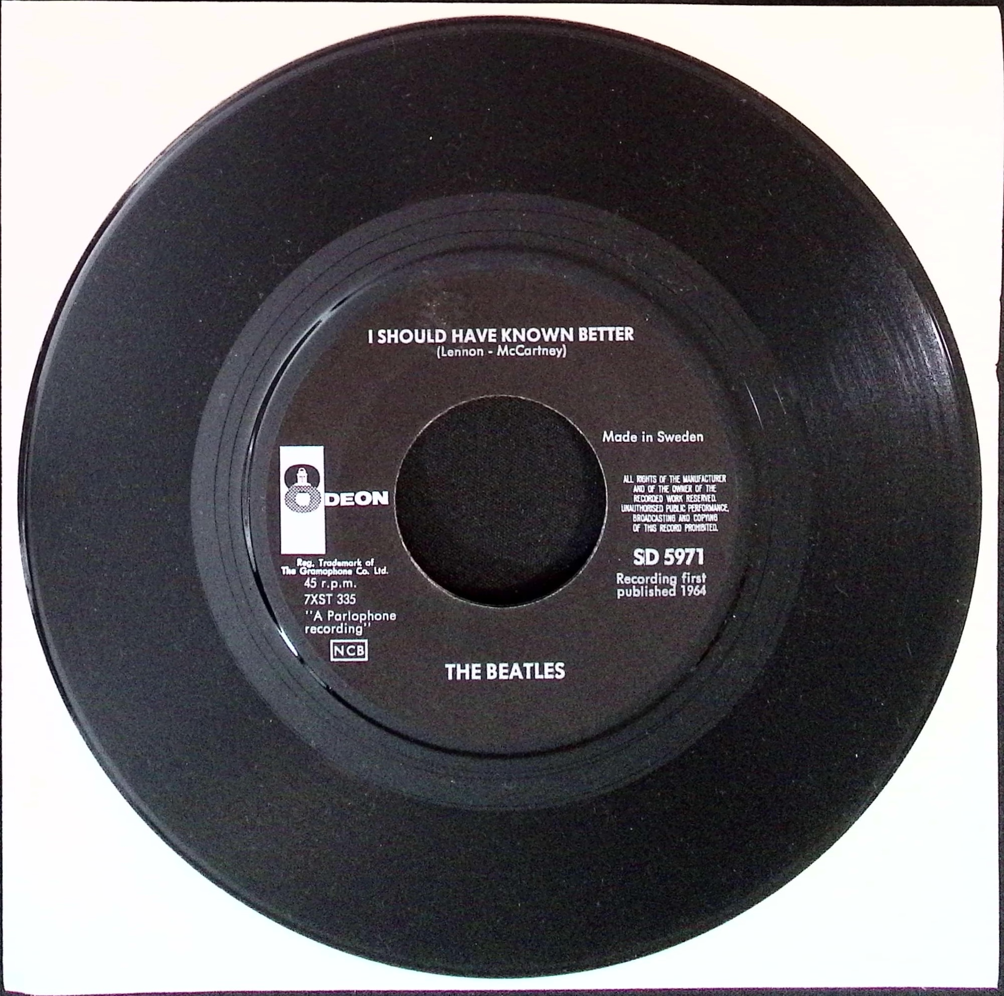 The Beatles - I Should Have Known Better / You Really Gotta Hold On Me (Sweden)