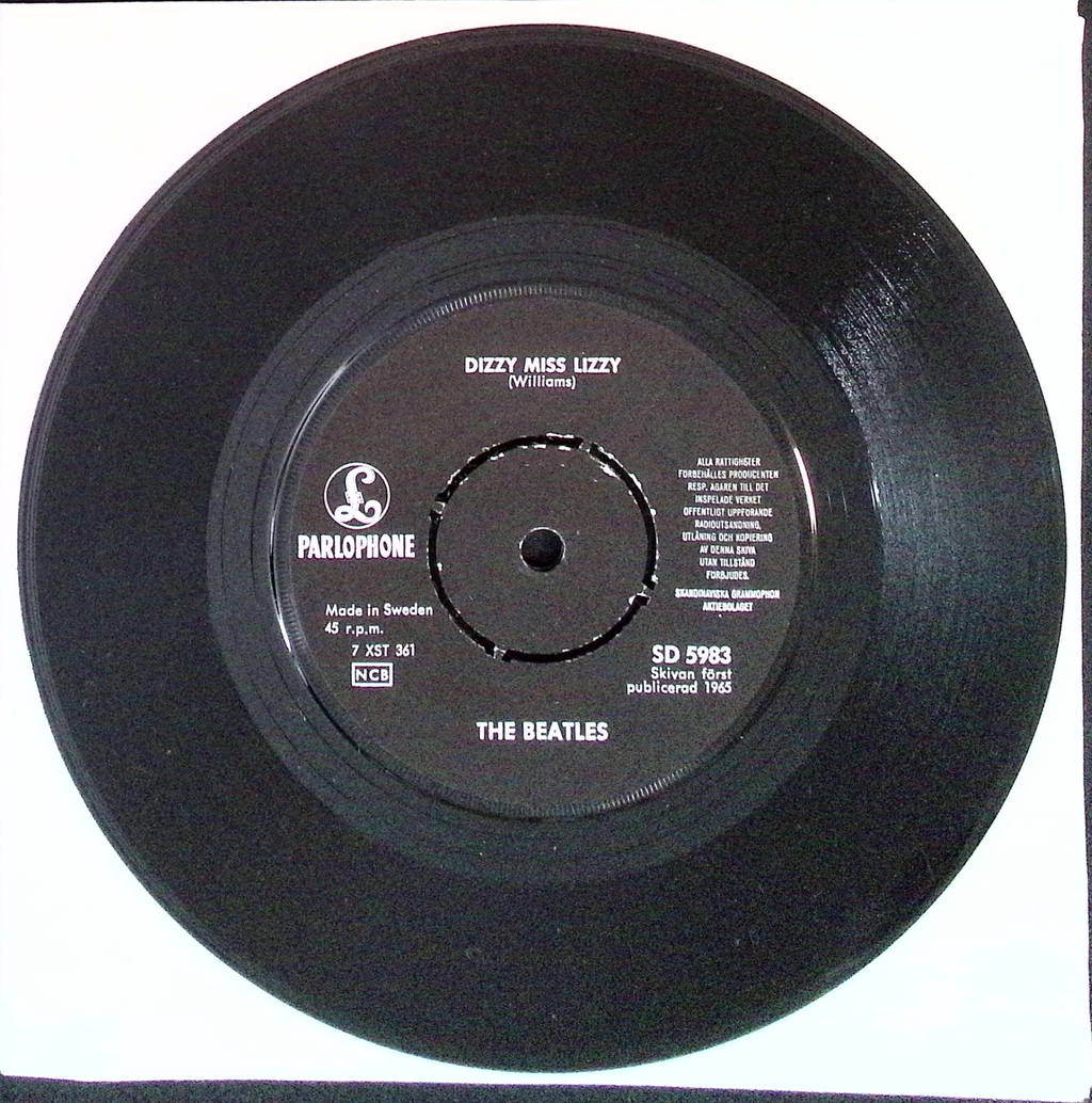 The Beatles - Dizzy Miss Lizzy / Yesterday (Sweden)
