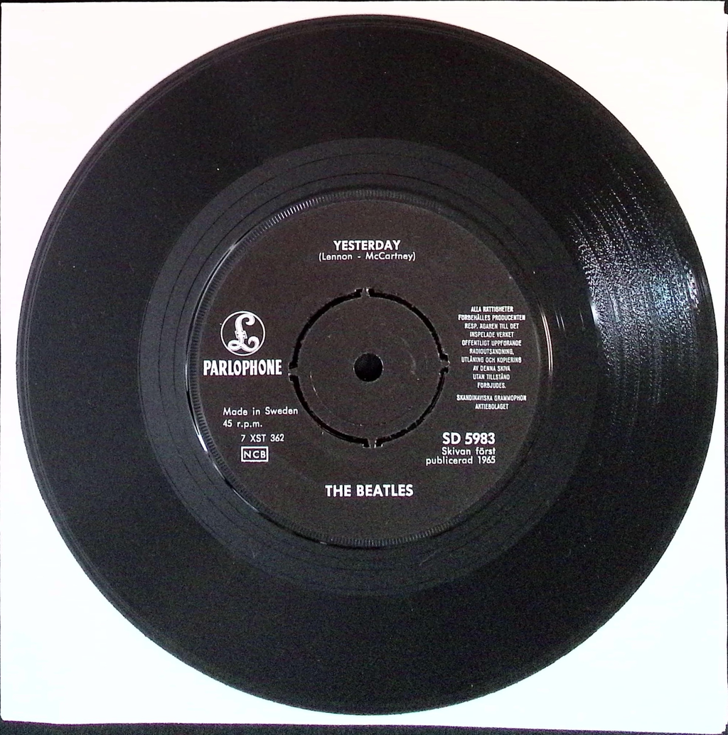 The Beatles - Dizzy Miss Lizzy / Yesterday (Sweden)