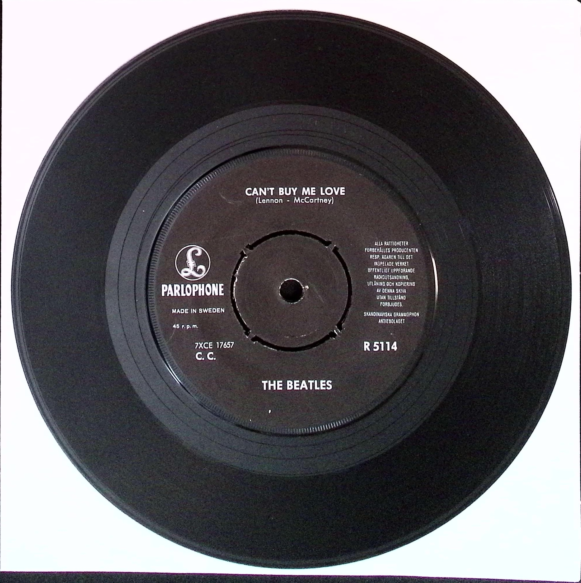 The Beatles - Can't Buy Me Love / You Can't Do That (Sweden)