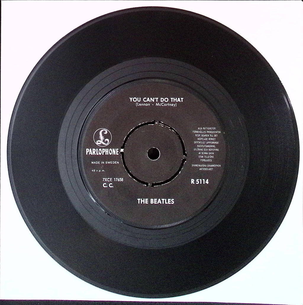 The Beatles - Can't Buy Me Love / You Can't Do That (Sweden)