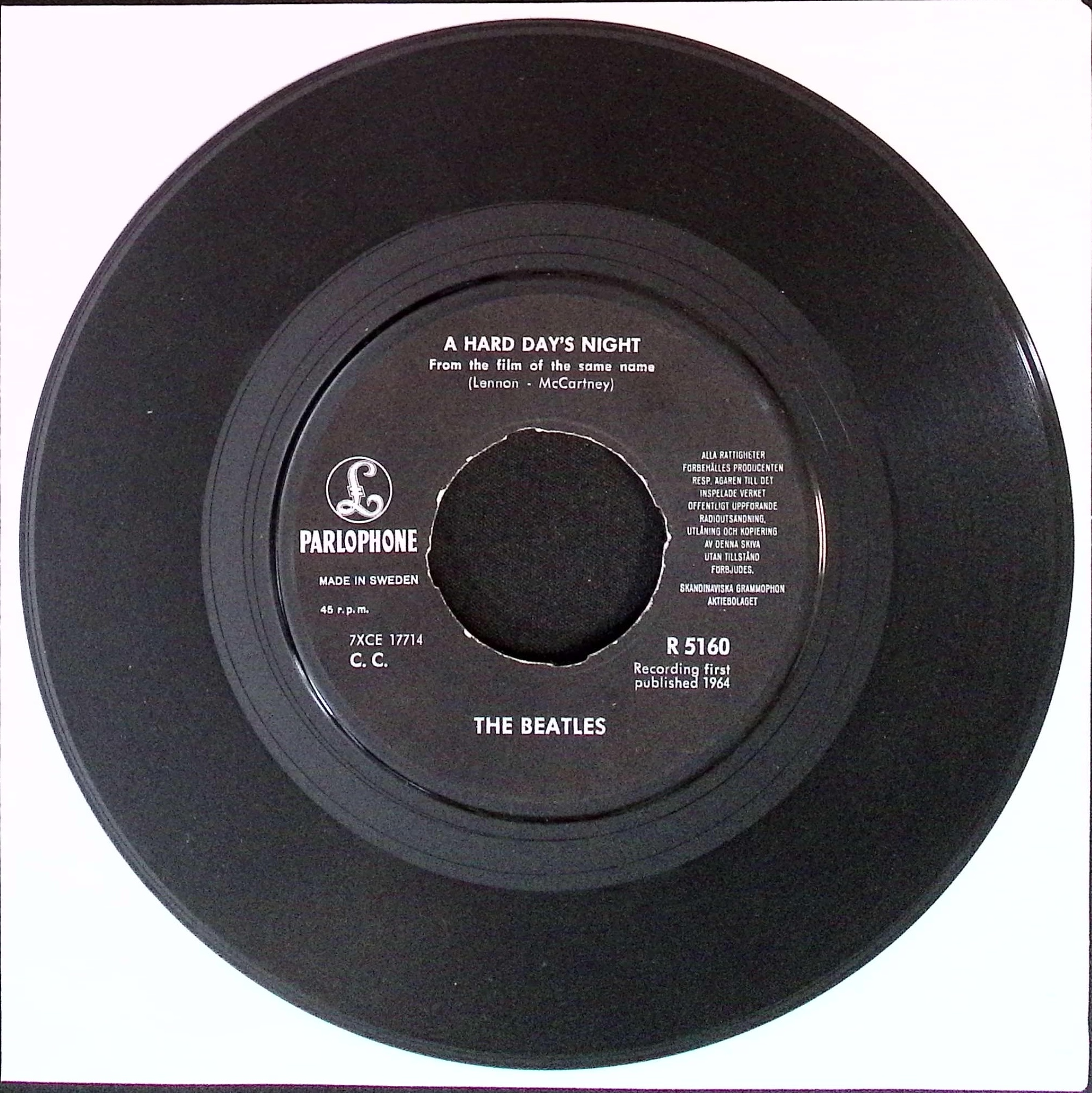 The Beatles - A Hard Day's Night / Things We Said Today (Sweden)