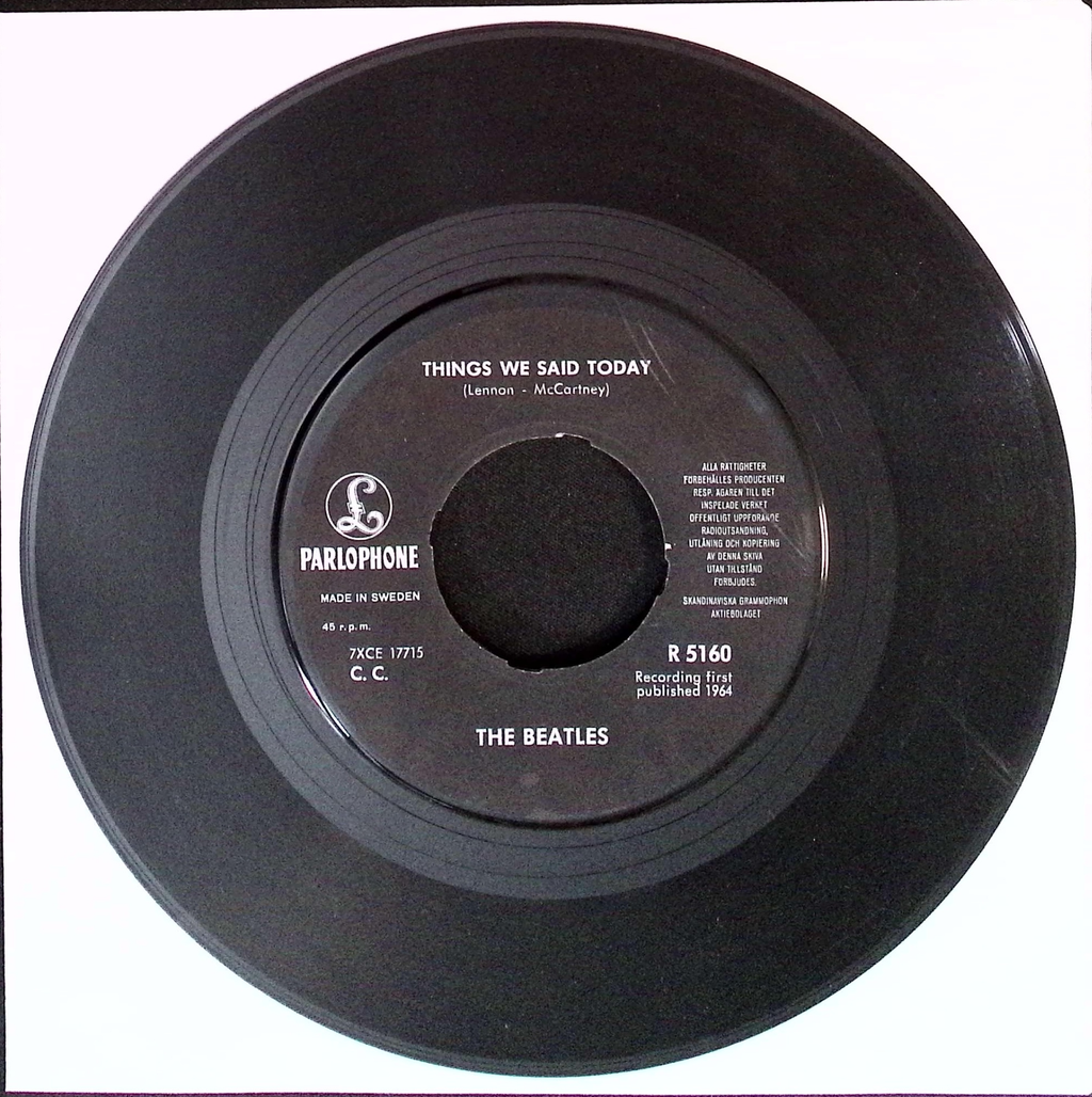The Beatles - A Hard Day's Night / Things We Said Today (Sweden)