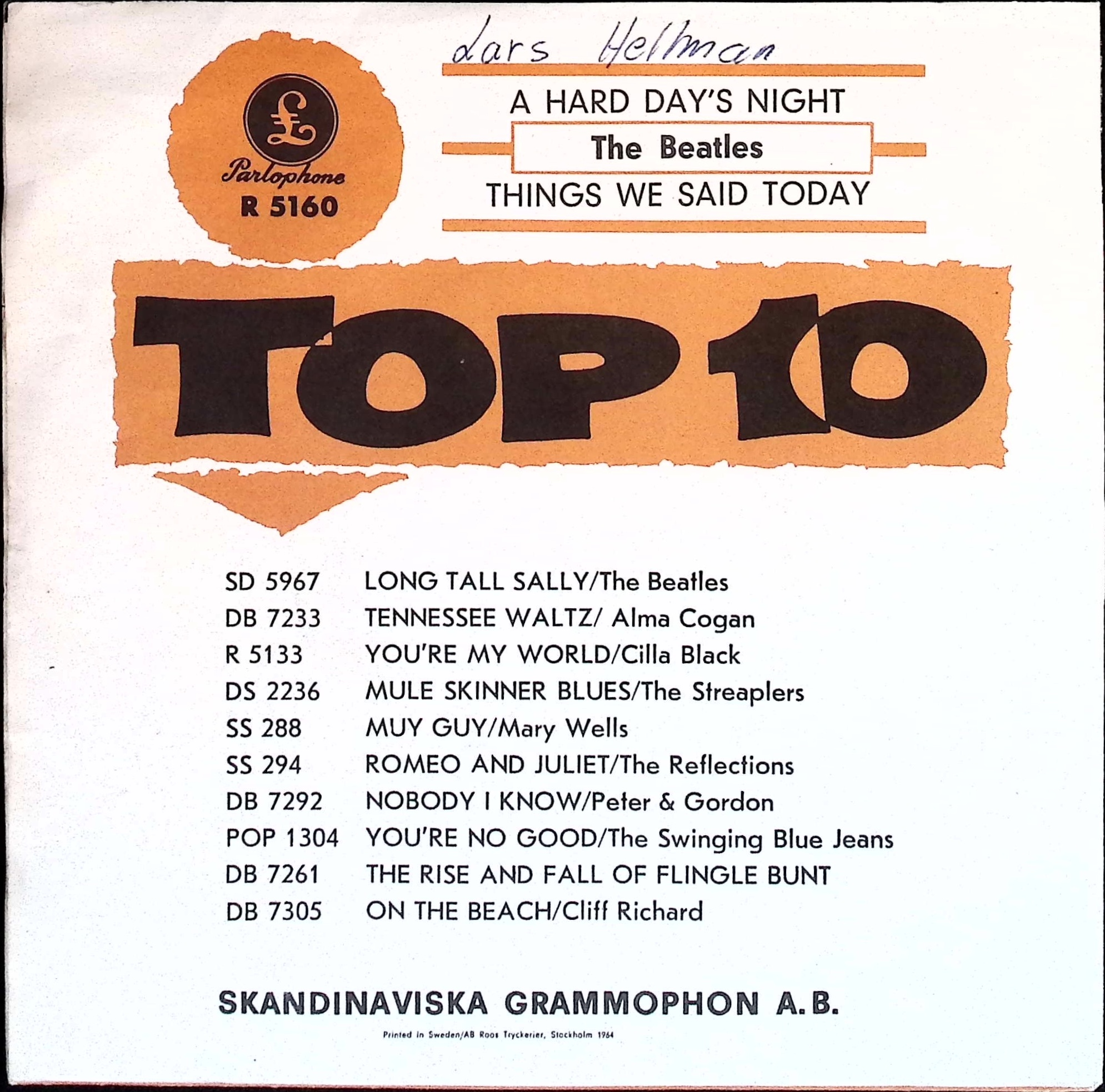 The Beatles - A Hard Day's Night (Sweden)