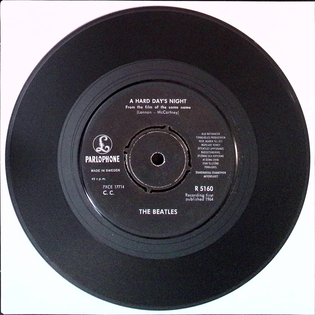 The Beatles - A Hard Day's Night / Things We Said Today (Sweden)