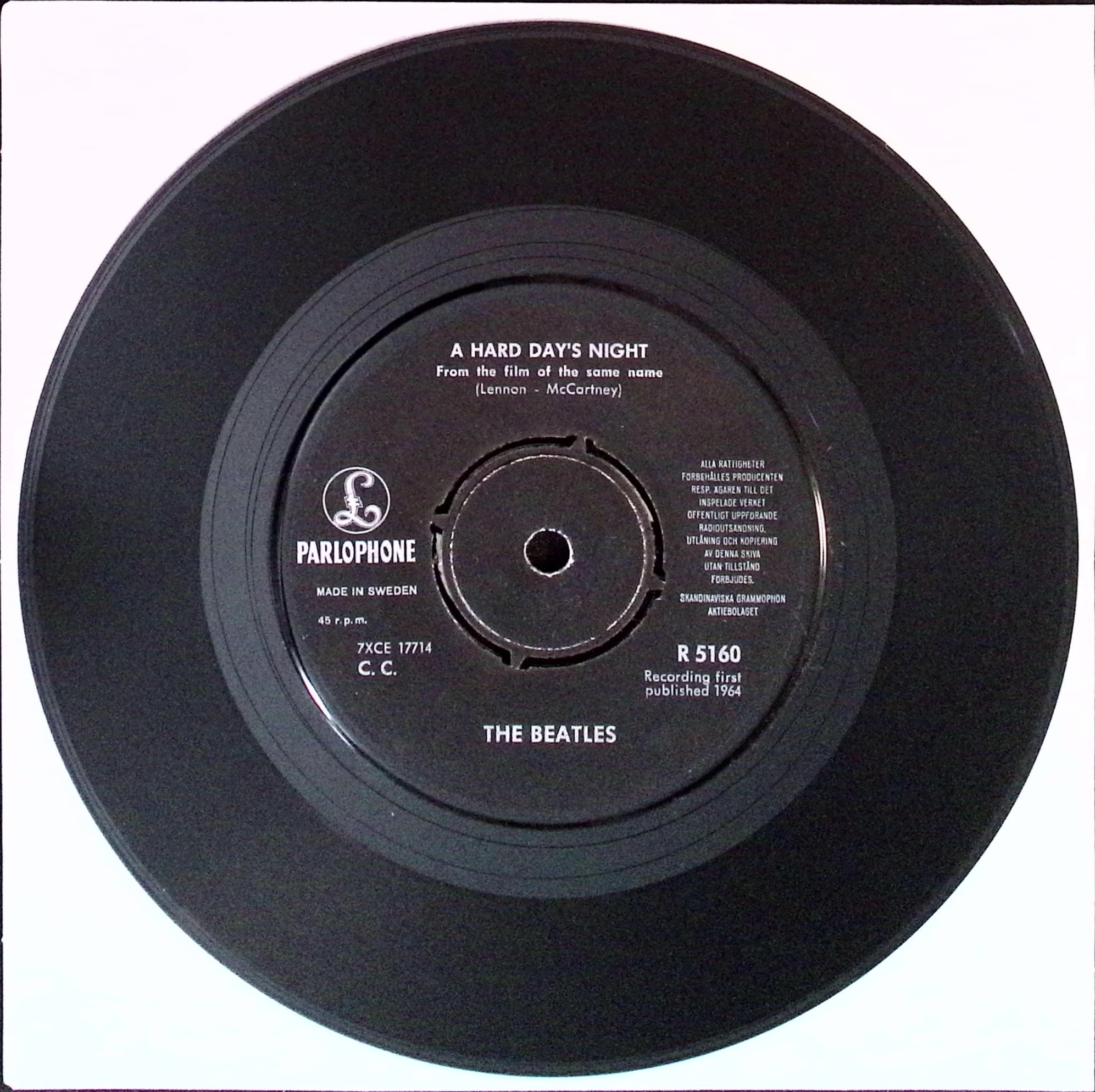 The Beatles - A Hard Day's Night / Things We Said Today (Sweden)
