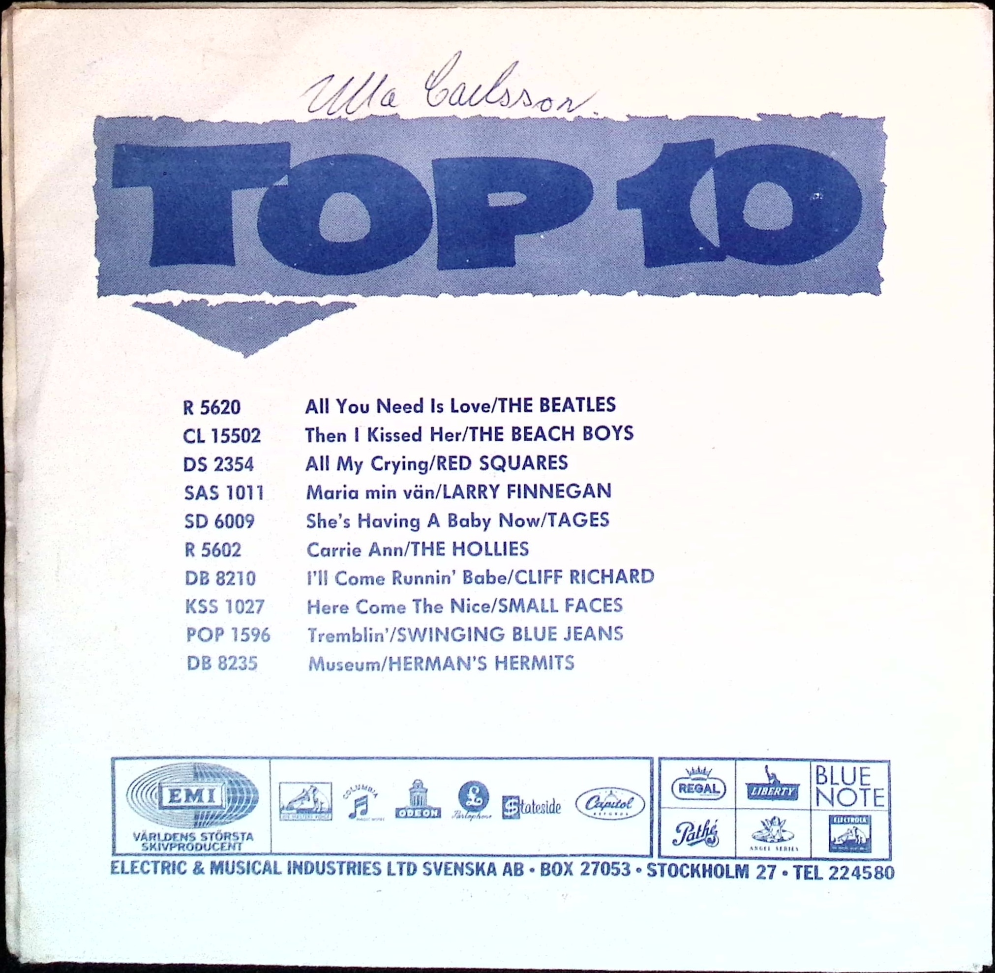 The Beatles - All You Need Is Love / Baby you're a Rich Man (Sweden)