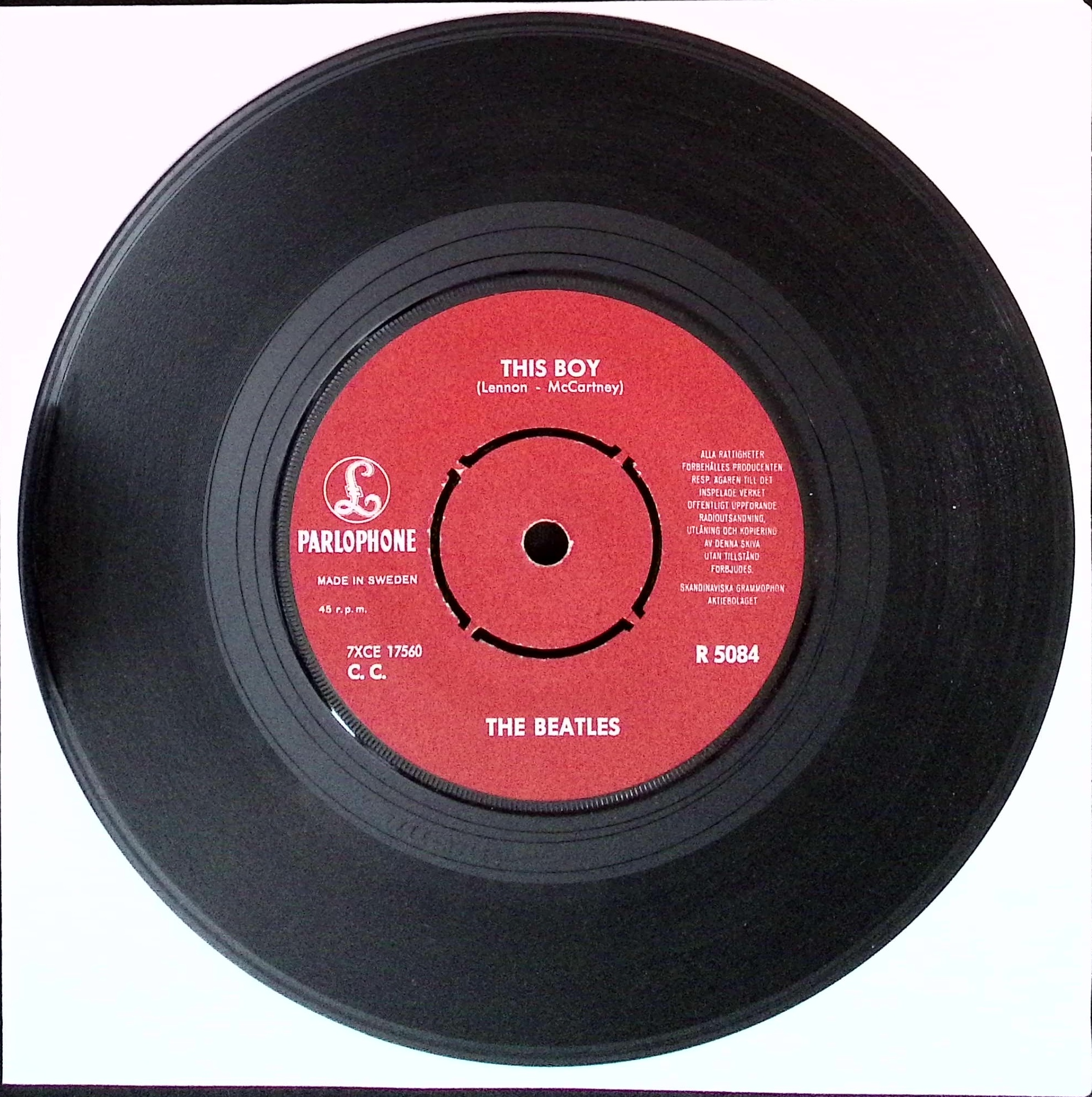 The Beatles - I Want To Hold Your Hand / This Boy (Sweden)