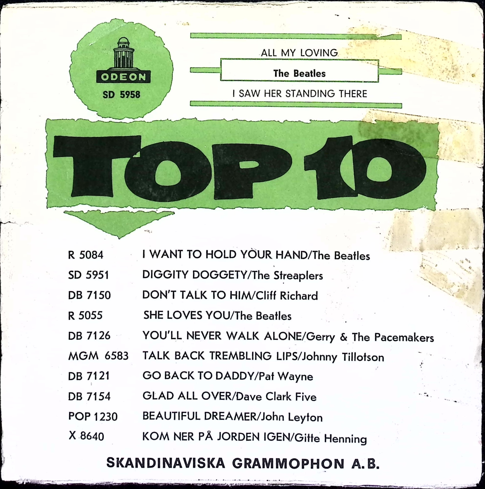 The Beatles - All My Loving / I Saw Here Standing There (Sweden)