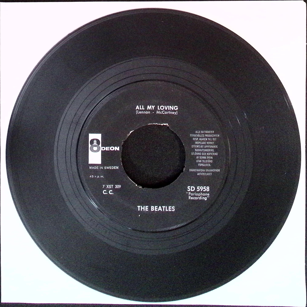 The Beatles - All My Loving / I Saw Here Standing There (Sweden)