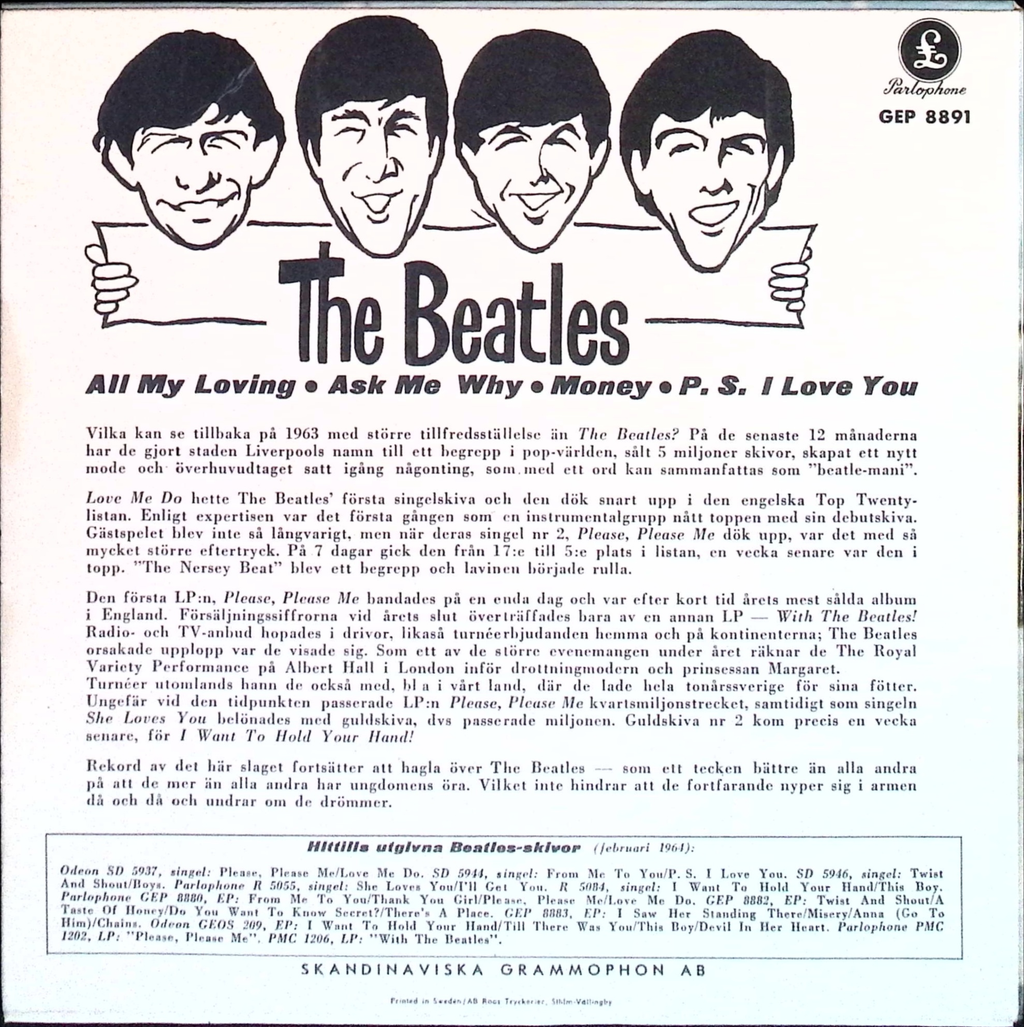 The Beatles - All My Loving (Sweden)