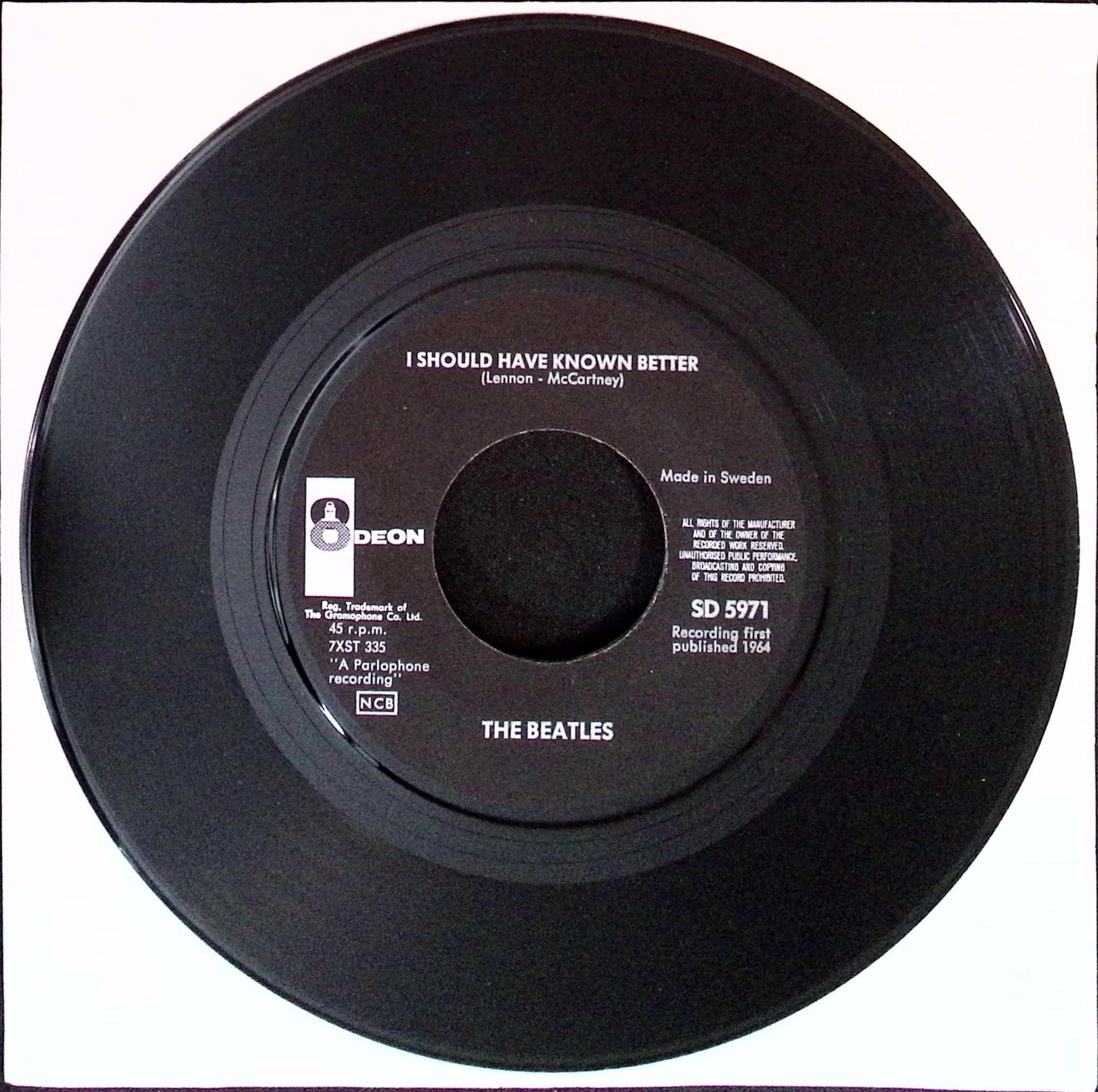The Beatles - I Should Have Known Better / You Really Gotta Hold On Me (Sweden)