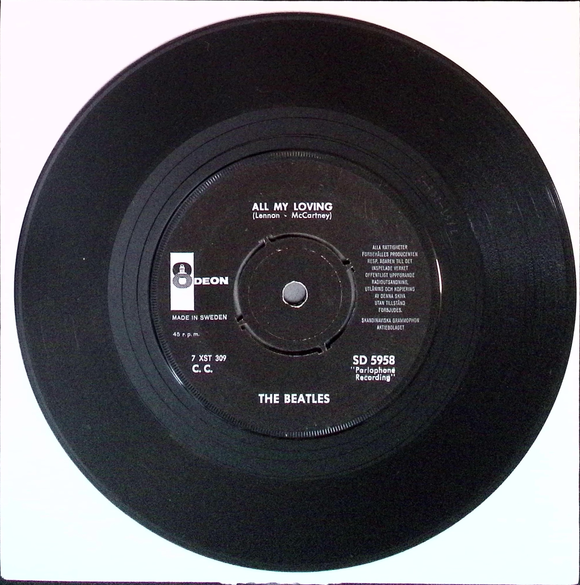 The Beatles - All My Loving / I Saw Here Standing There (Sweden)