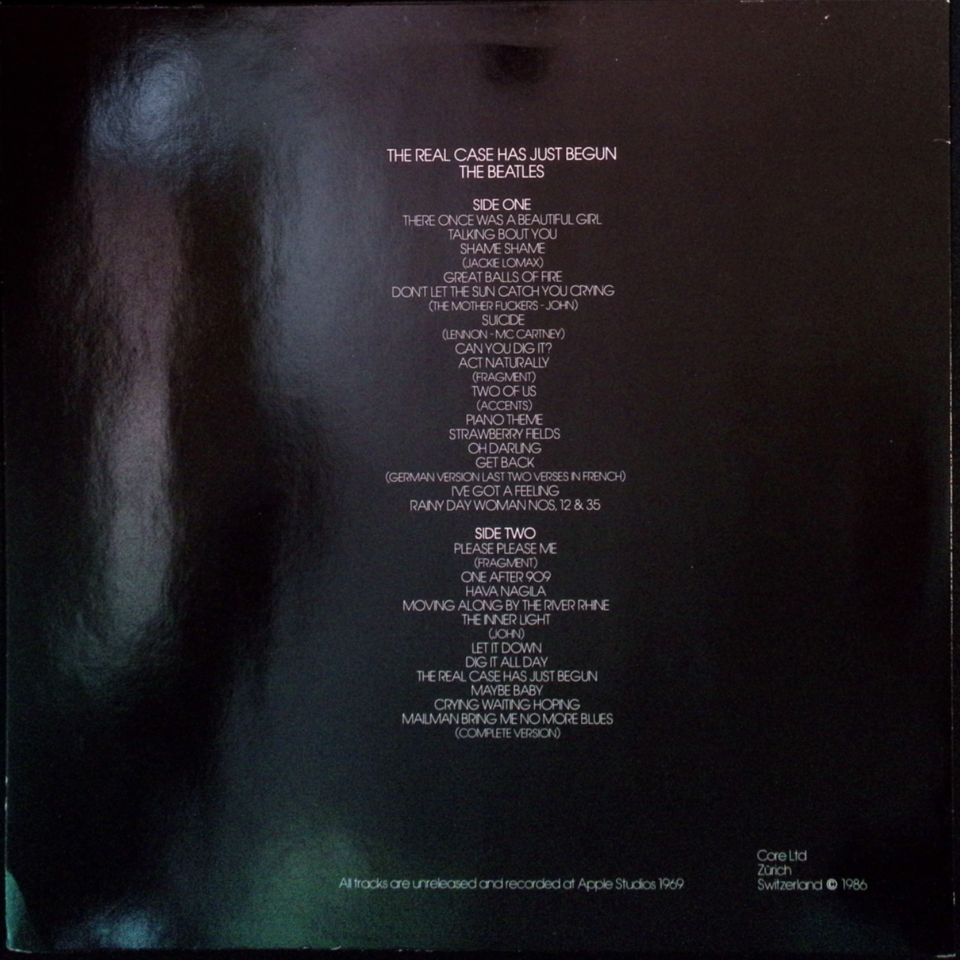 The Beatles - The Real Case Has Just Begun (Switzerland)